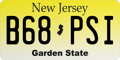 NJ license plate B68PSI