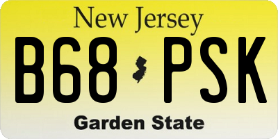 NJ license plate B68PSK