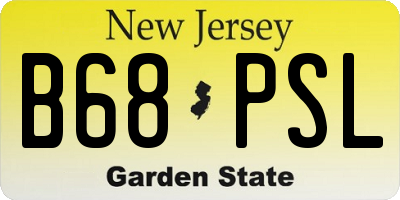 NJ license plate B68PSL