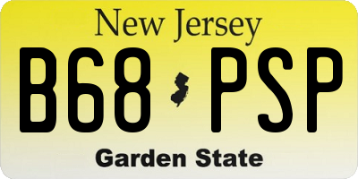 NJ license plate B68PSP