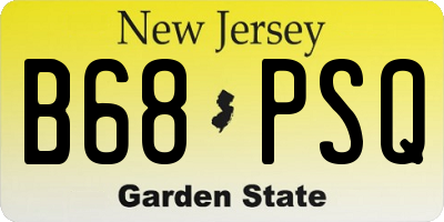 NJ license plate B68PSQ