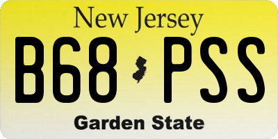 NJ license plate B68PSS