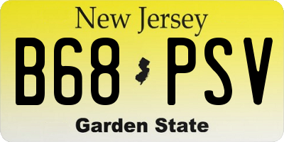 NJ license plate B68PSV