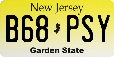 NJ license plate B68PSY