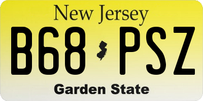 NJ license plate B68PSZ