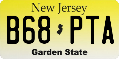 NJ license plate B68PTA