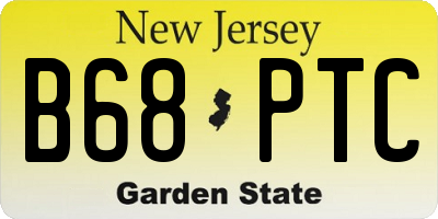 NJ license plate B68PTC