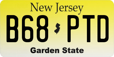 NJ license plate B68PTD