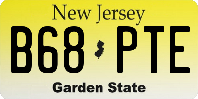 NJ license plate B68PTE