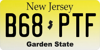 NJ license plate B68PTF