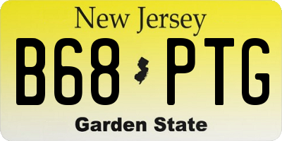 NJ license plate B68PTG