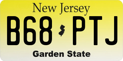NJ license plate B68PTJ