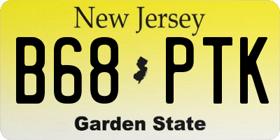 NJ license plate B68PTK