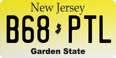 NJ license plate B68PTL
