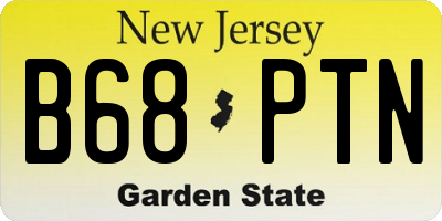 NJ license plate B68PTN
