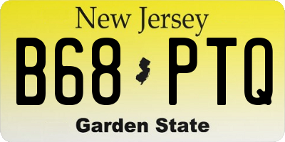 NJ license plate B68PTQ