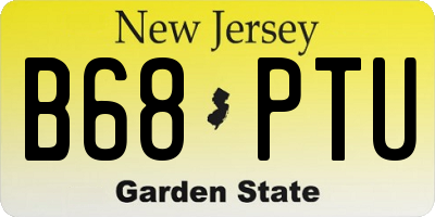 NJ license plate B68PTU