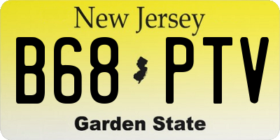 NJ license plate B68PTV