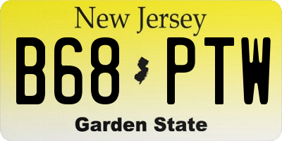 NJ license plate B68PTW
