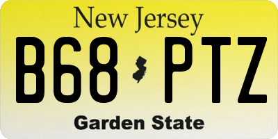 NJ license plate B68PTZ