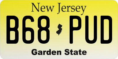 NJ license plate B68PUD