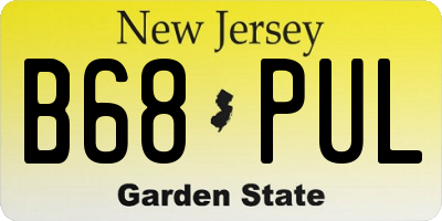 NJ license plate B68PUL