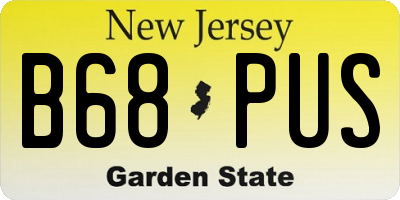NJ license plate B68PUS