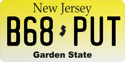 NJ license plate B68PUT