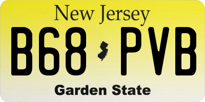 NJ license plate B68PVB