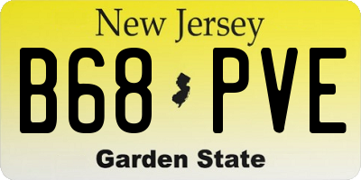 NJ license plate B68PVE