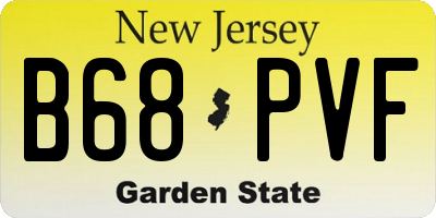 NJ license plate B68PVF