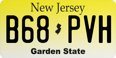 NJ license plate B68PVH