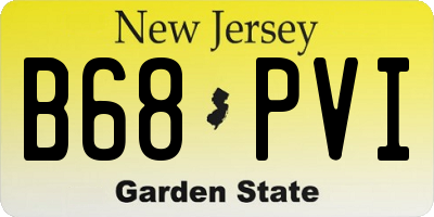 NJ license plate B68PVI