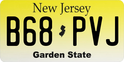 NJ license plate B68PVJ