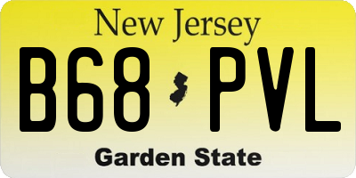 NJ license plate B68PVL