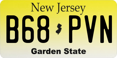 NJ license plate B68PVN