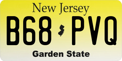 NJ license plate B68PVQ
