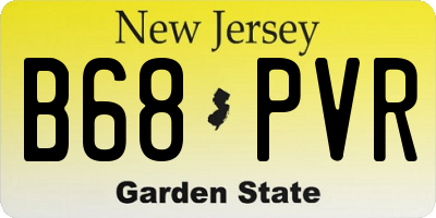 NJ license plate B68PVR