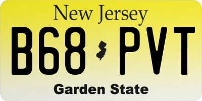 NJ license plate B68PVT