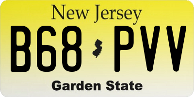 NJ license plate B68PVV