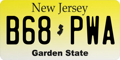 NJ license plate B68PWA