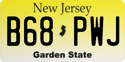 NJ license plate B68PWJ