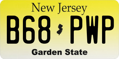 NJ license plate B68PWP