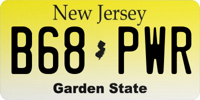 NJ license plate B68PWR