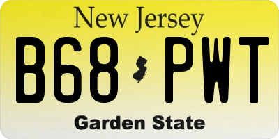 NJ license plate B68PWT