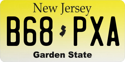 NJ license plate B68PXA