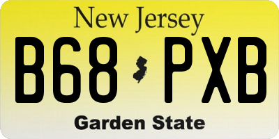 NJ license plate B68PXB