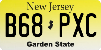 NJ license plate B68PXC