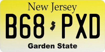 NJ license plate B68PXD