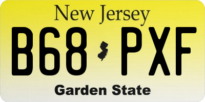 NJ license plate B68PXF